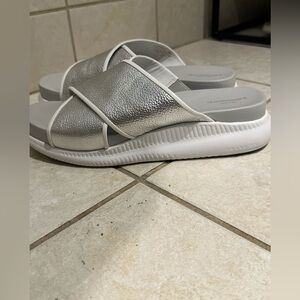 Silver Women's Slide Sandals